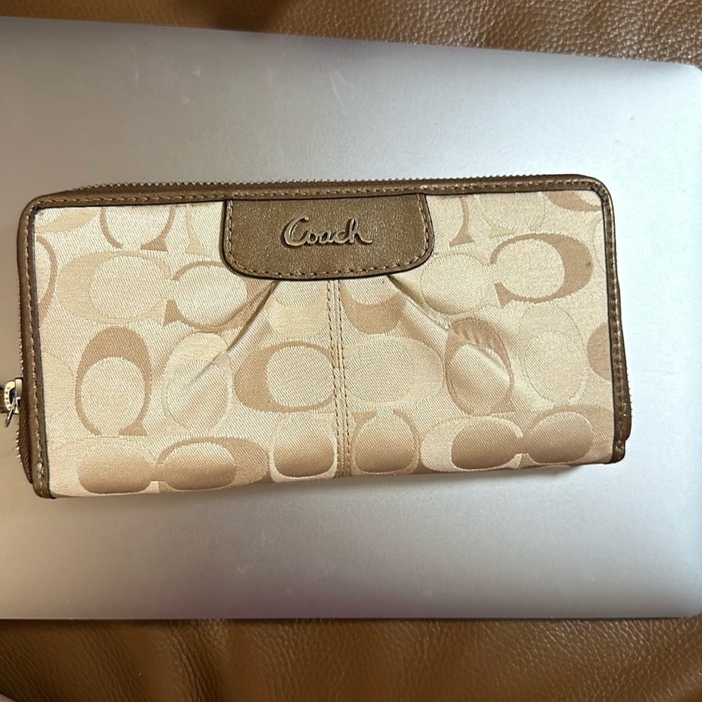 Coach long zipper wallet